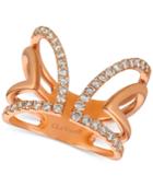Le Vian Colored Diamond Openwork Statement Ring (3/4 Ct. T.w.) In 14k Rose Gold