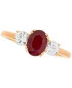Ruby (1 Ct. T.w.) & White Sapphire (5/8 Ct. T.w.) Ring In 14k Gold