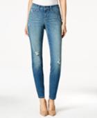 Style & Co. Ripped Bijou Wash Skinny Jeans, Only At Macy's