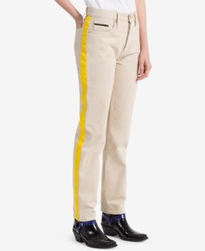 Calvin Klein Jeans Striped Khaki Straight Jeans