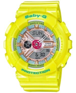 Baby-g Women's Analog-digital Yellow Strap Watch 46x43mm Ba110ca-9a