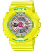 Baby-g Women's Analog-digital Yellow Strap Watch 46x43mm Ba110ca-9a