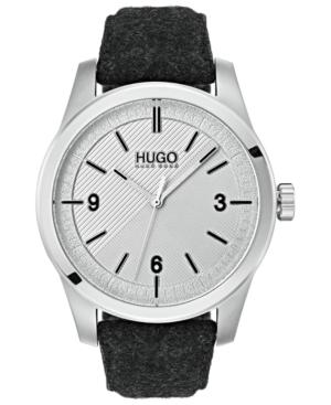 Hugo Men's #create Gray Felt Strap Watch 40mm