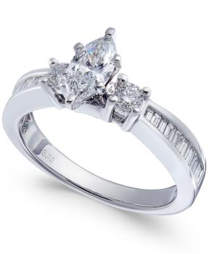 Diamond Marquise Ring (1 Ct. T.w.) In 14k White Gold