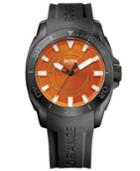 Hugo Boss Men's Boss Orange Black Silicone Strap Watch 45mm 1512952
