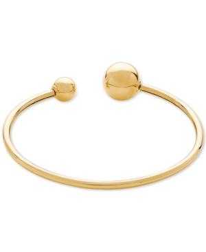 Polished Bead Cuff Bracelet In 14k Gold