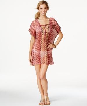 O'neill Tie-neck Printed Chiffon Cover Up Women's Swimsuit