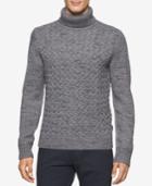 Calvin Klein Men's Multi-textured Turtleneck Sweater