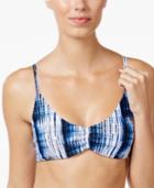 Raisins Indigo Nights Tie-dyed Strappy Bralette Bikini Top Women's Swimsuit