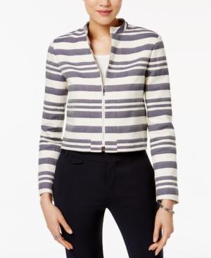 Tommy Hilfiger Twill Striped Zip-front Blazer