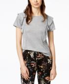 Bar Iii Ruffled T-shirt, Created For Macy's