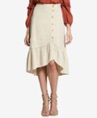 Sanctuary Lola Linen Ruffle-hem Skirt