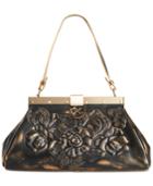 Patricia Nash Metallic Rose Ferrara Frame Satchel