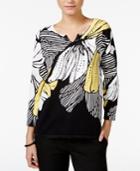 Alfred Dunner City Life Floral-print Sweater