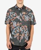 Volcom Men's Cubano Floral-print Cotton Pocket Shirt