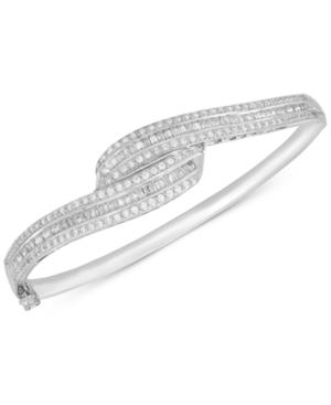 Wrapped In Love Diamond Swirl Bangle Bracelet (2 Ct. T.w.) In Sterling Silver, Created For Macy's