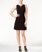 Kensie Split-neck A-line Dress