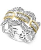 Duo By Effy Diamond Statement Ring (1-1/10 Ct. T.w.) In 14k White And Yellow Gold