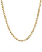 14k Gold Necklace, 20 Diamond Cut Rope Chain
