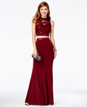 Speechless Juniors' 2-pc. Lace Mermaid Gown