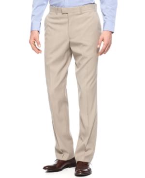 Perry Ellis Porfolio Straight Fit No Iron Flat Front Bengaline Dress Pants
