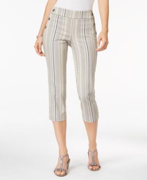 Style & Co. Striped Cropped Pants, Only At Macy's