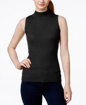 It's Our Time Juniors' Rib-knit Sleeveless Turtleneck Sweater