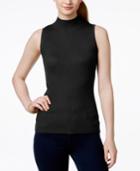 It's Our Time Juniors' Rib-knit Sleeveless Turtleneck Sweater