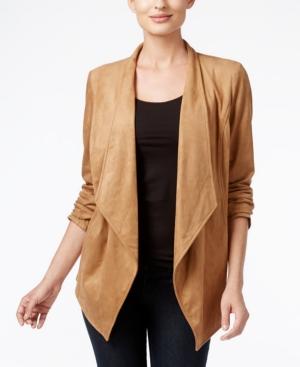 Jm Collection Open-front Draped Blouse, Only At Macy's