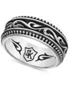 Scott Kay Men's Engraved Band In Sterling Silver