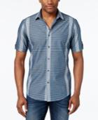 Alfani Men's Multi-stripe Short-sleeve Shirt, Created For Macy's