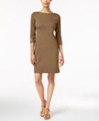 Karen Scott Cotton Button-detail Sheath Dress, Only At Macy's