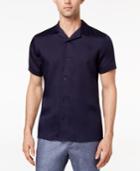 Ryan Seacrest Distinction Men's Slim-fit Navy Knit Sport Shirt, Created For Macy's