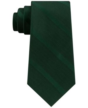 Tommy Hilfiger Men's Solid Textured Stripe Silk Tie