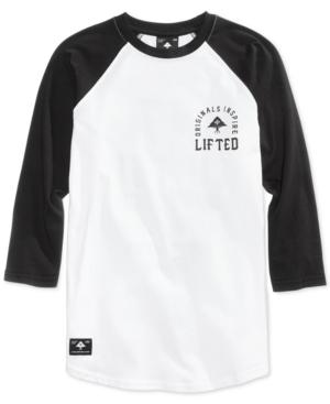 Lrg Men's Graphic-print Raglan Cotton Shirt