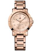 Tommy Hilfiger Women's Rose Gold-tone Stainless Steel Bracelet Watch 38mm 1781396