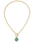 Bcbgeneration Gold-tone Green Stone Toggle Pendant Necklace