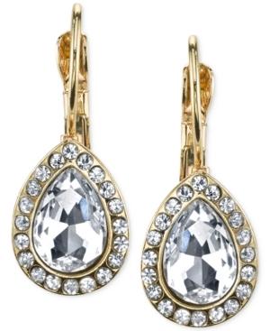 2028 Gold-tone Crystal Drop Earrings