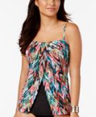 Miraclesuit High Frequency Flyaway Tummy Control Tankini Top Women's Swimsuit