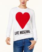 Love Moschino Cotton Perforated Sweater