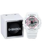 G-shock Women's Analog-digital S-series White Resin Strap Watch & Bluetooth Speaker Gift Set 46x49mm Gmas110mp7gb- A Macy's Exclusive