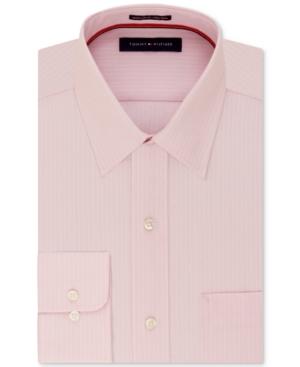 Tommy Hilfiger Men's Classic Fit Non-iron Stripe Dress Shirt