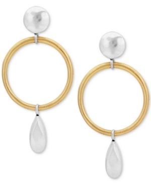 Lucky Brand Two-tone Circle Drop Earrings