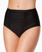 Becca Color Code High-waist Shirred Bikini Bottoms Women's Swimsuit