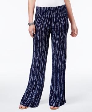 Style & Co Printed Wide-leg Pants, Created For Macy's