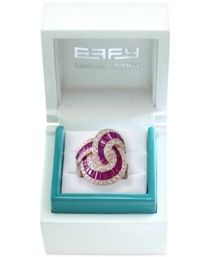 Effy Limited Edition Rosa Ruby (5-1/8 Ct. T.w.) And Diamond (1-3/8 Ct. T.w.) Ring In 14k Rose Gold