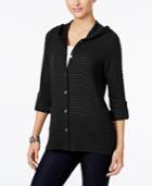 Style & Co Petite Hooded Knit Jacket, Created For Macy's