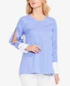 Vince Camuto Split-sleeve Colorblocked Blouse