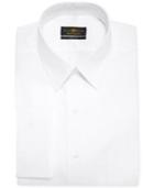 Club Room Estate White Solid French Cuff Shirt