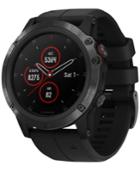 Garmin Unisex Fenix 5x Plus Black Silicone Strap Smart Watch 51mm